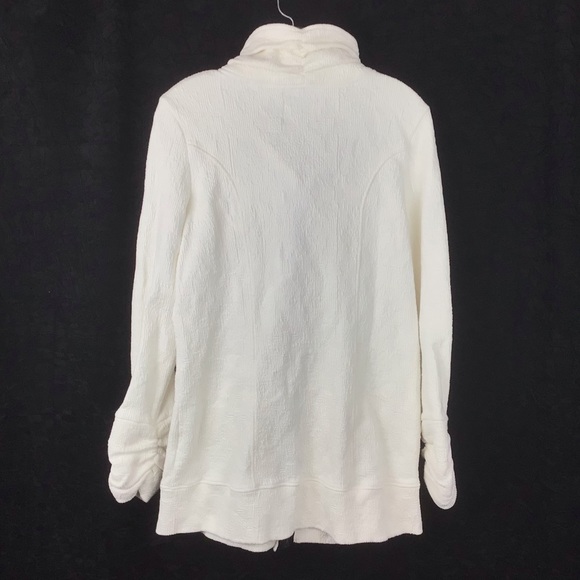 TONIA DEBELLIS Ivory MOLLY Zip Up Textured Jacket Size M - Picture 5 of 5